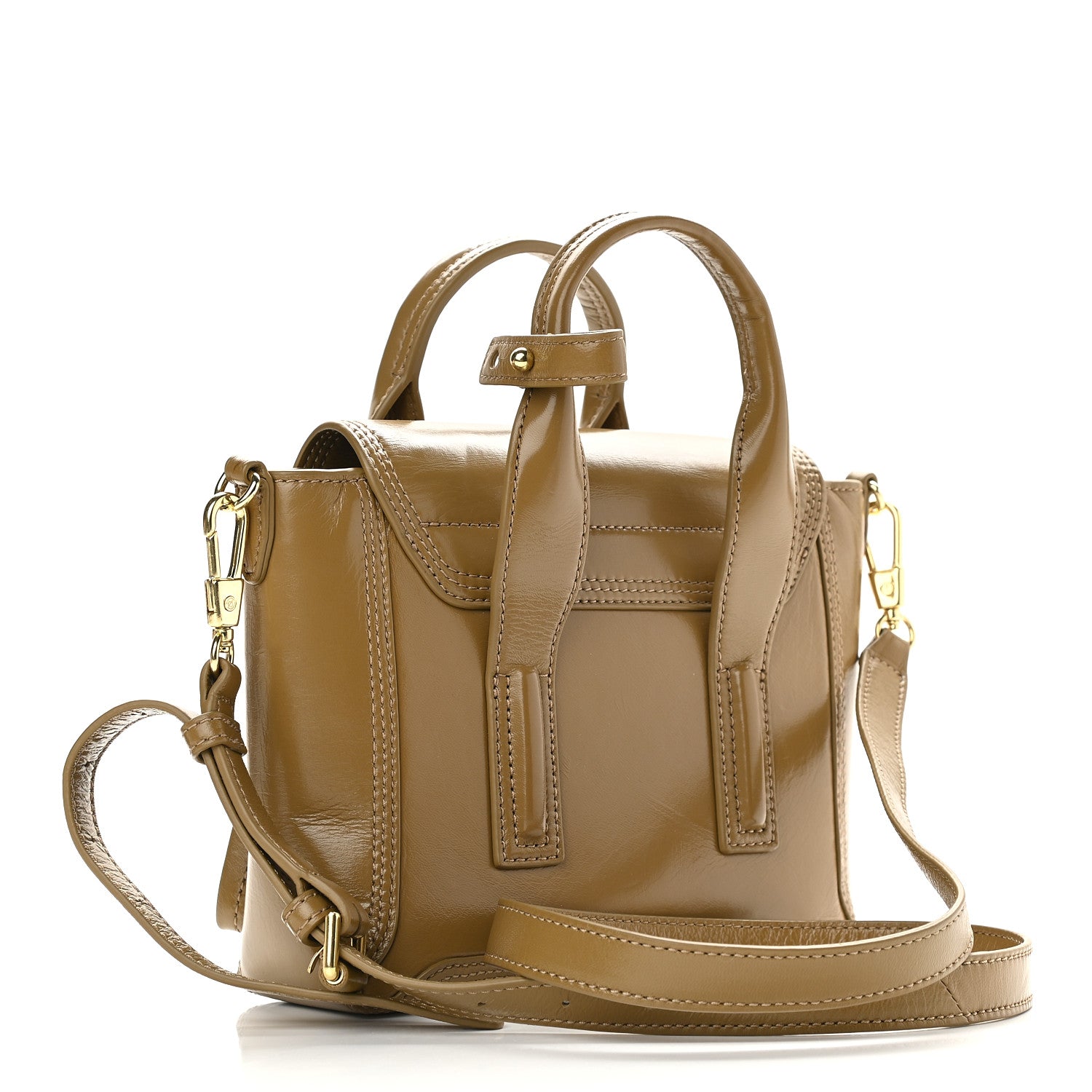 3.1 Phillip Lim Textured Patent Mini Pashli Satchel Olive 3 of 8