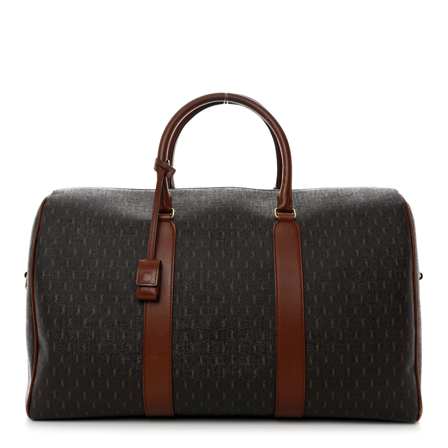 Saint Laurent Canvas Smooth Calfskin Le Monogramme Duffle Chestnut 1 of 14