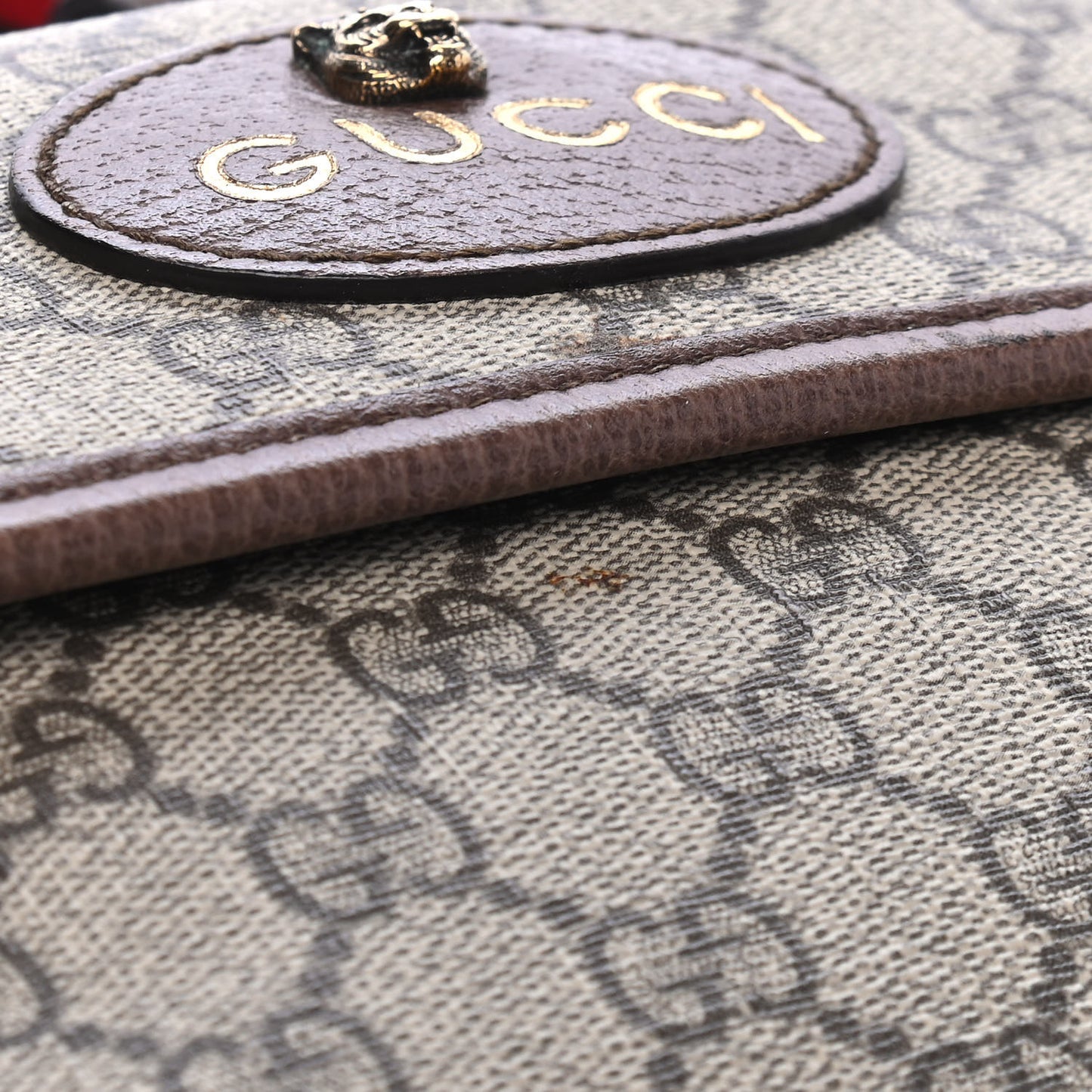 GG Supreme Monogram Neo Vintage Web Belt Bag Brown