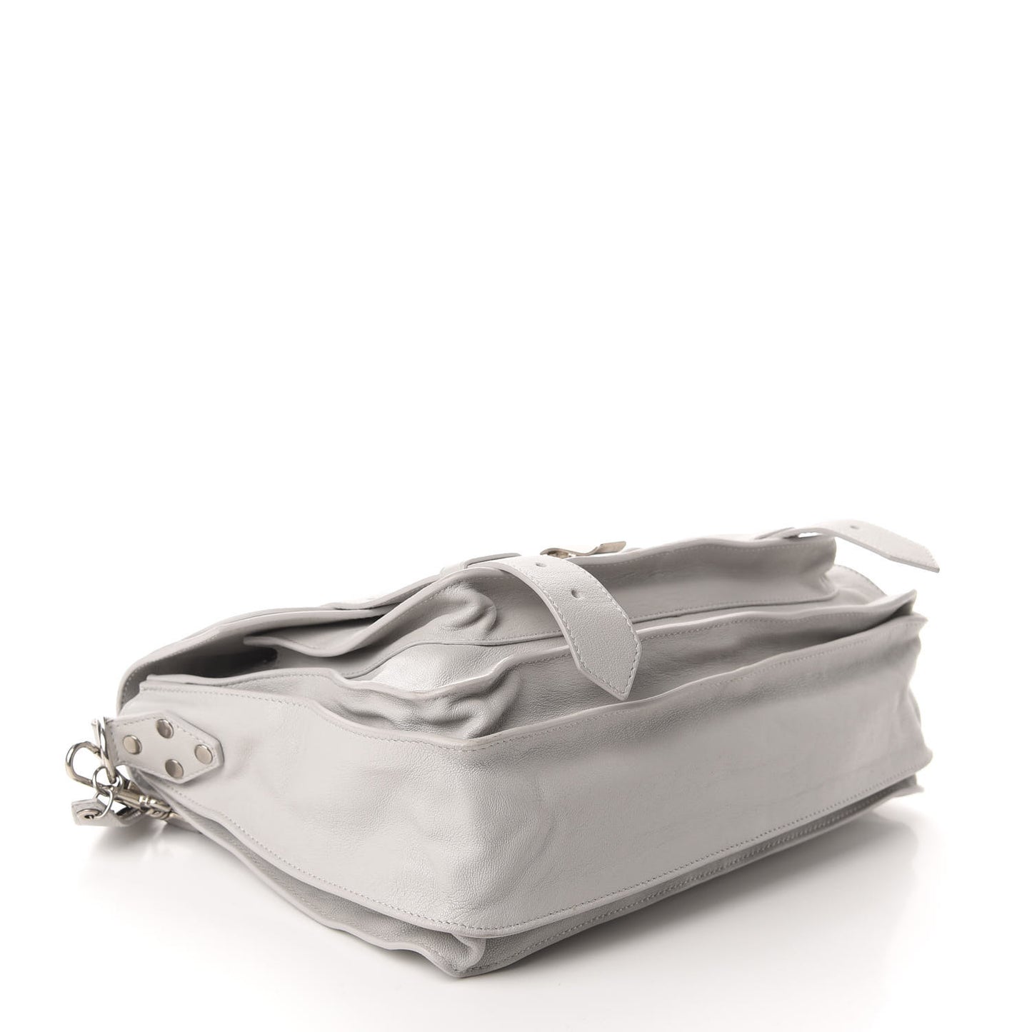 Lambskin Medium PS1 Satchel Pale Steel