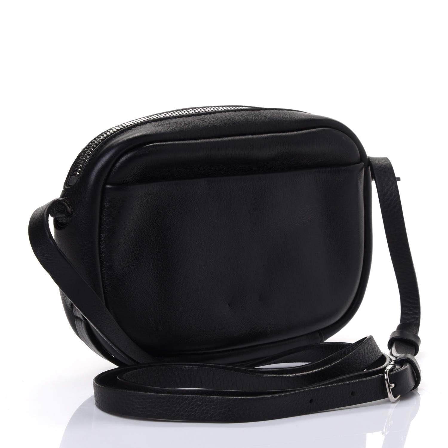Balenciaga Calfskin Political Campaign Logo XS Camera Bag Black 3 of 14