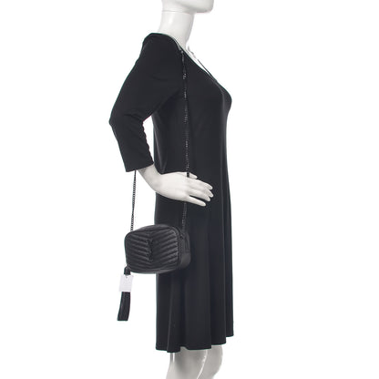 Saint Laurent Grain De Poudre Matelasse Monogram Mini Lou Camera Bag Black 2 of 11