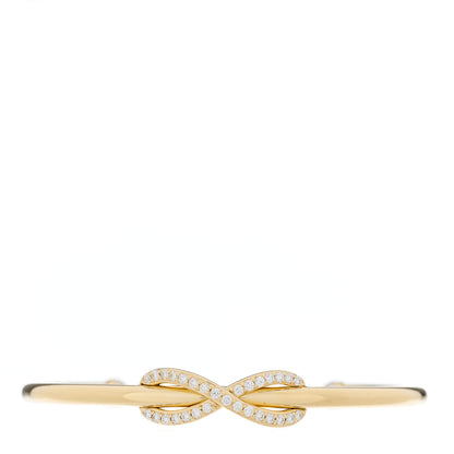 Tiffany 18K Yellow Gold Diamond Infinity Cuff Bracelet 1 of 4