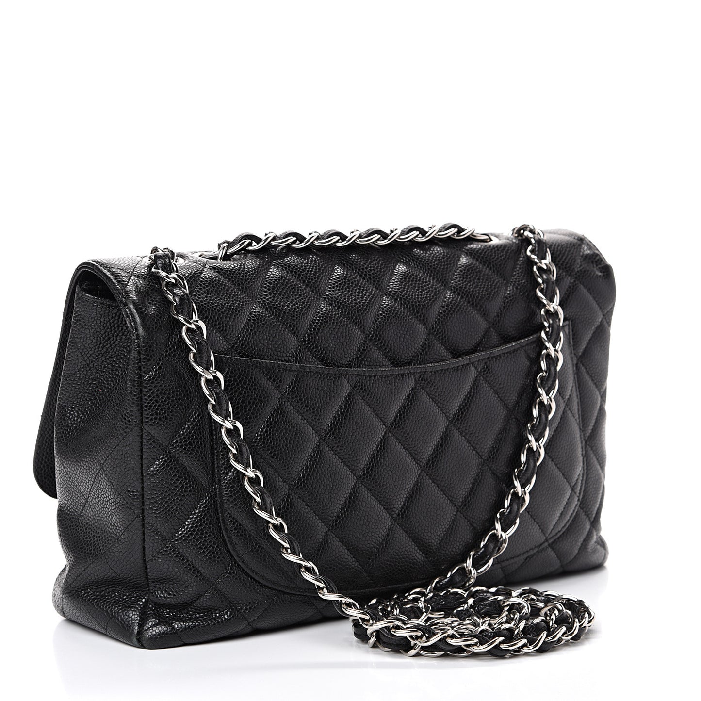 Caviar Quilted Jumbo Single Flap Black