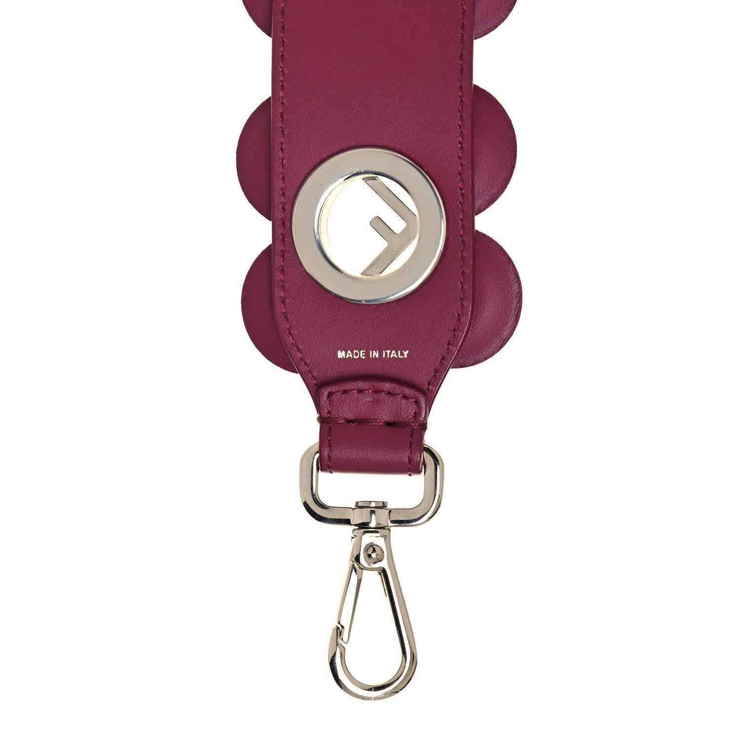 Fendi Vitello Century Opaco F is Fendi Floral Mini Strap You Black Cherry 4 of 5