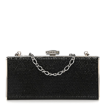 Judith Leiber Swarovski Crystal Minaudiere Clutch Black 1 of 10