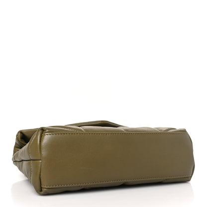 Saint Laurent Lambskin Quilted Toy Loulou Puffer Monogram Chain Satchel Hazel Green 4 of 9