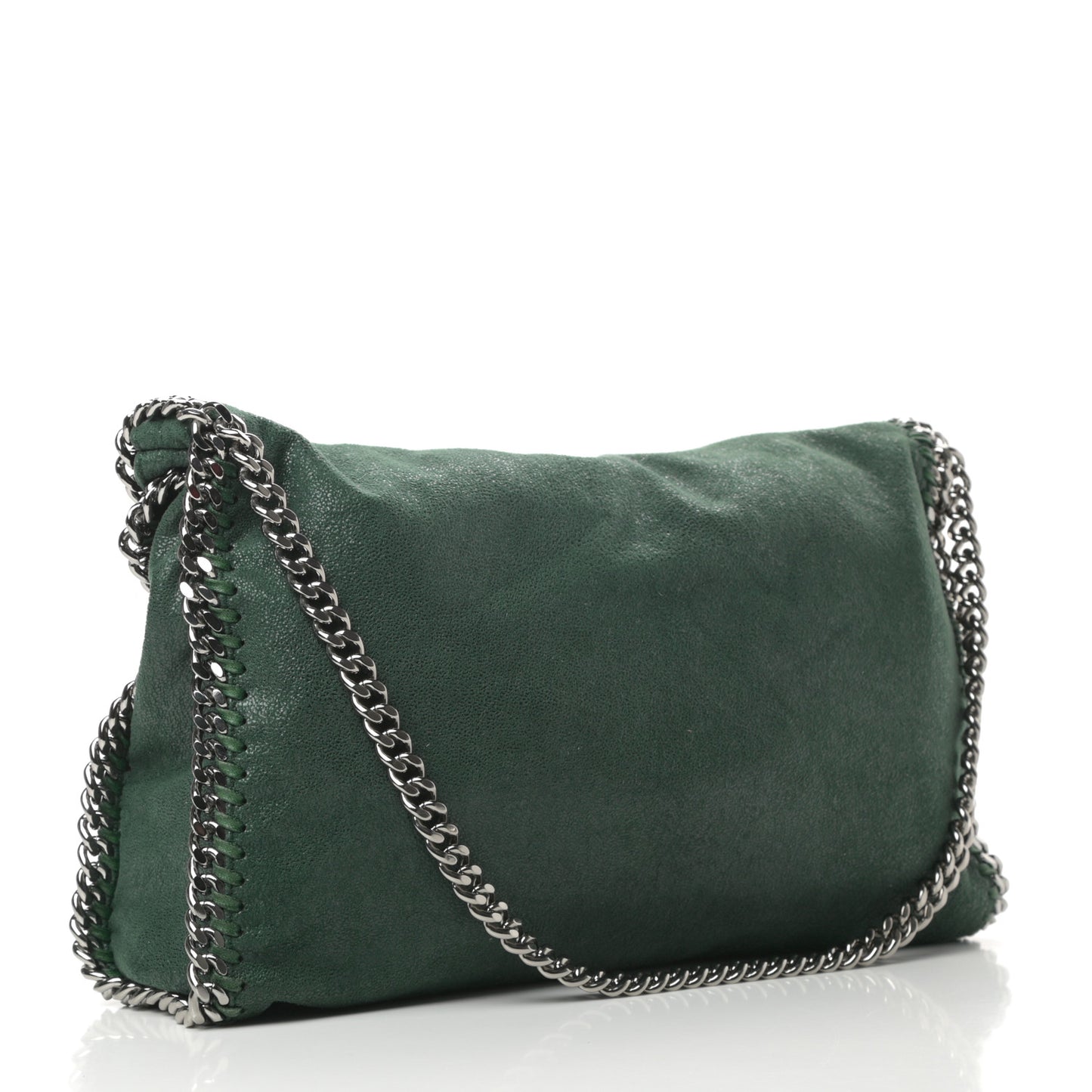 Shaggy Deer Falabella Fold Over Tote Green