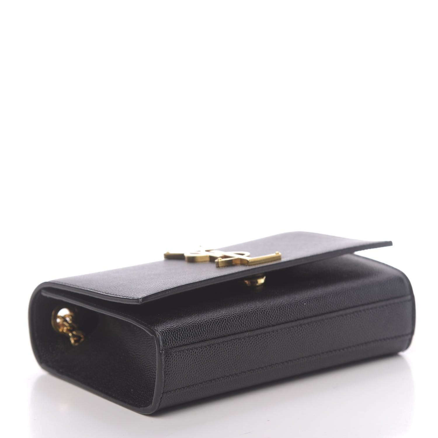 Saint Laurent Grain De Poudre Small Monogram Kate Satchel Black 4 of 9