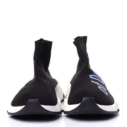 Balenciaga Neoprene Knit Power of Dreams Womens Speed Sneakers 39 Black Bleu 2 of 9