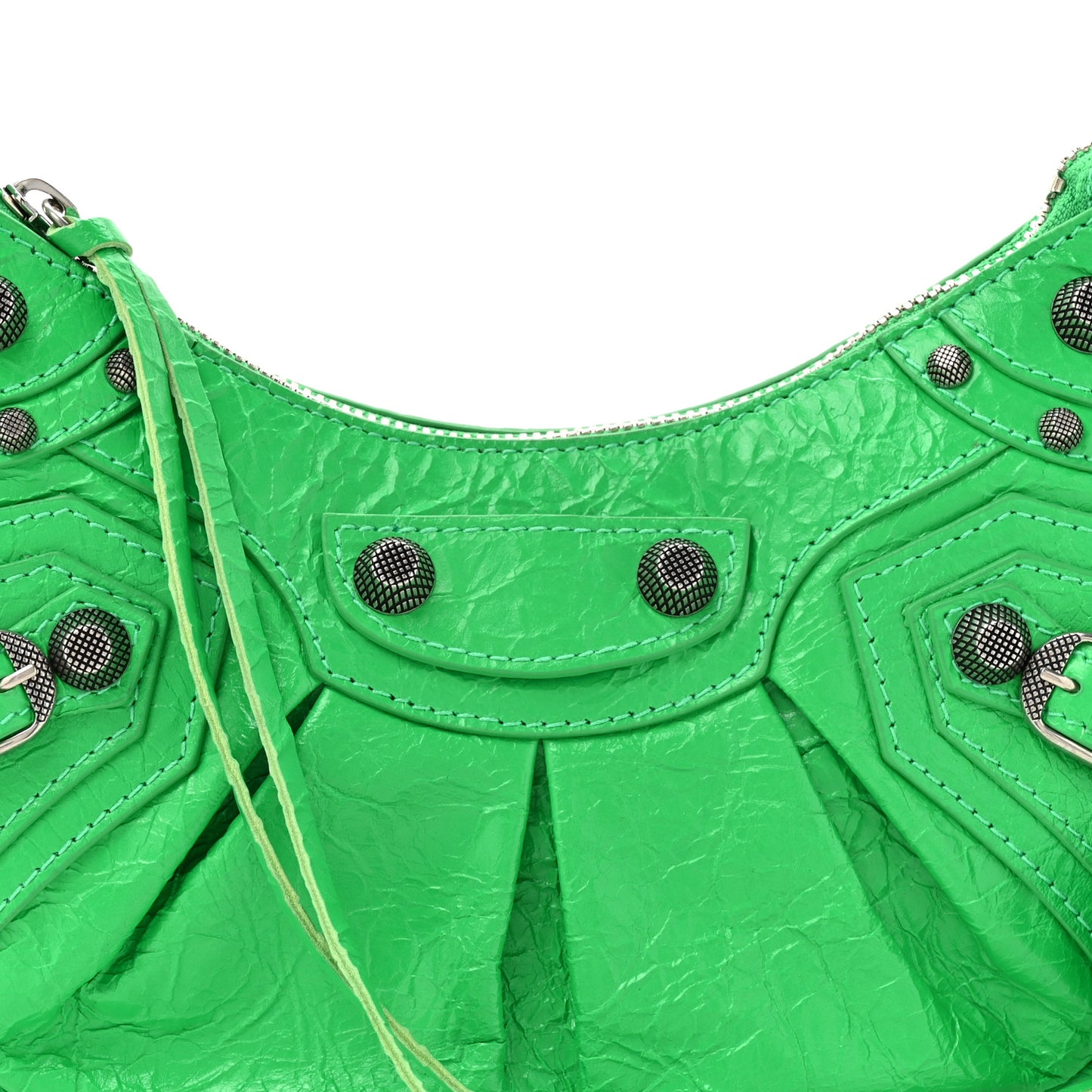 Agneau Arena Le Cagole Shoulder Bag XS Vivid Green