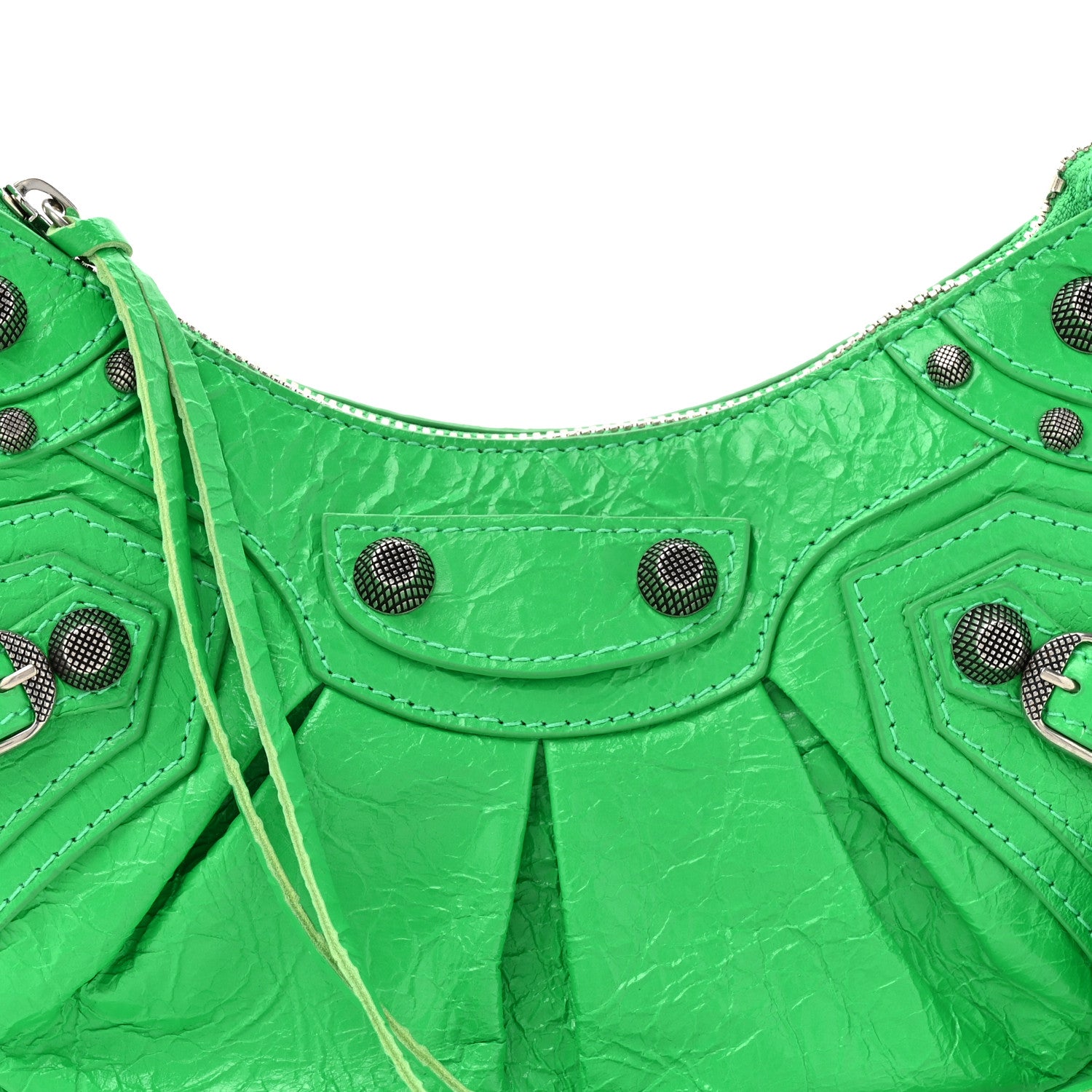 Balenciaga Agneau Arena Le Cagole Shoulder Bag XS Vivid Green 9 of 12