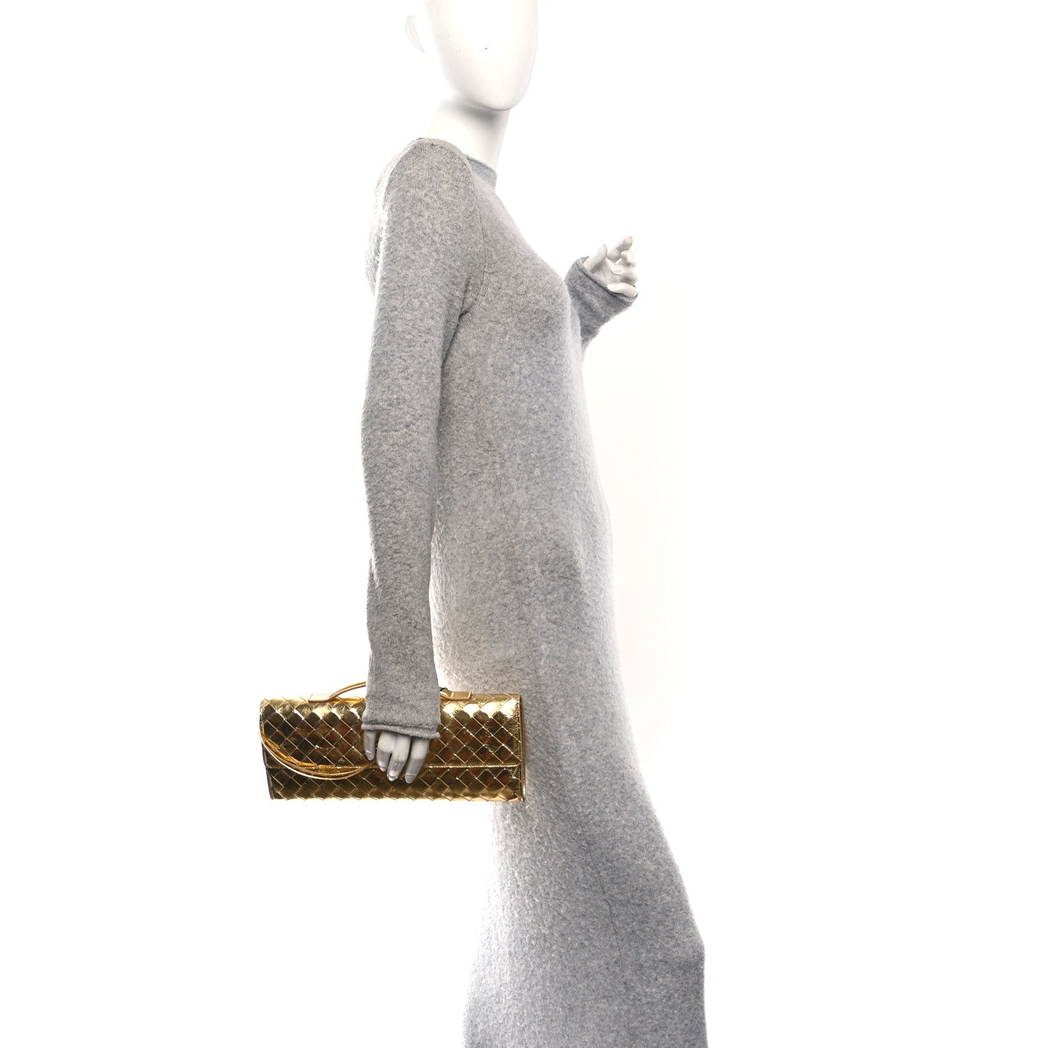 Bottega Veneta Andiamo Clutch - Gold