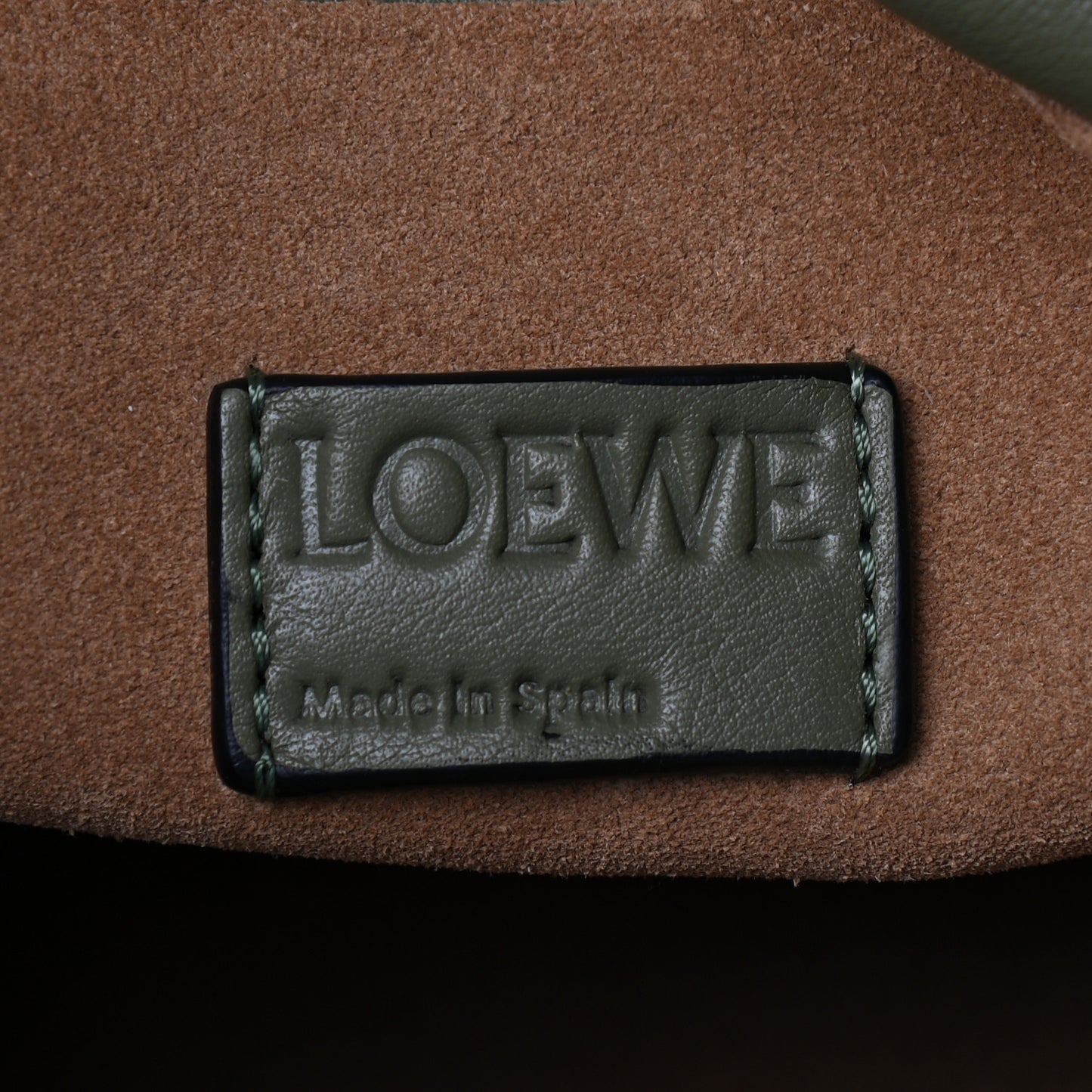 Calfskin Small Flamenco Knot Bag Avocado Green