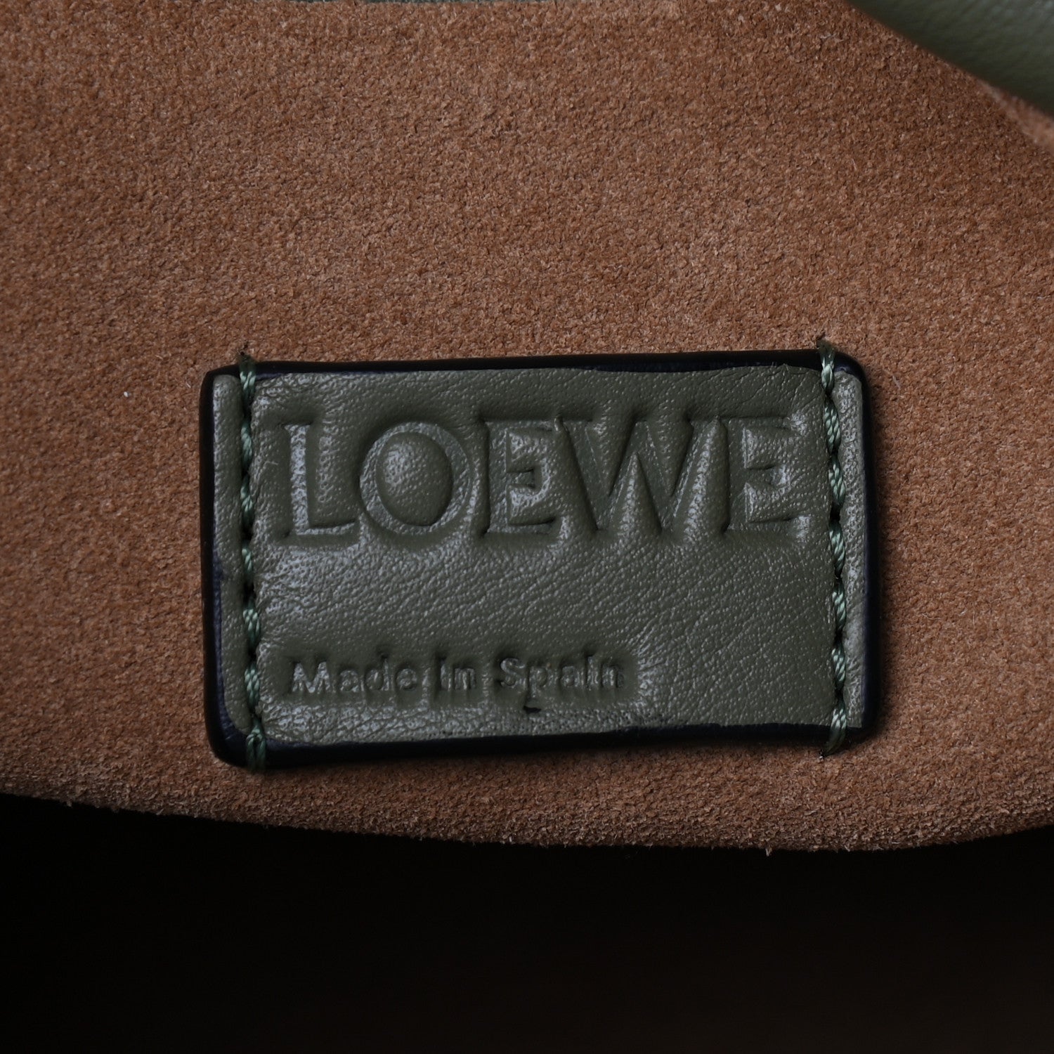 Loewe Calfskin Small Flamenco Knot Bag Avocado Green 6 of 9