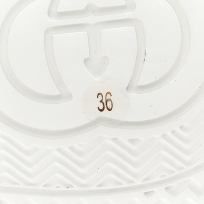 Gucci Calfskin Web Perforated Womens Platform 55mm Sneakers 36 White Bright Splash 8 of 11