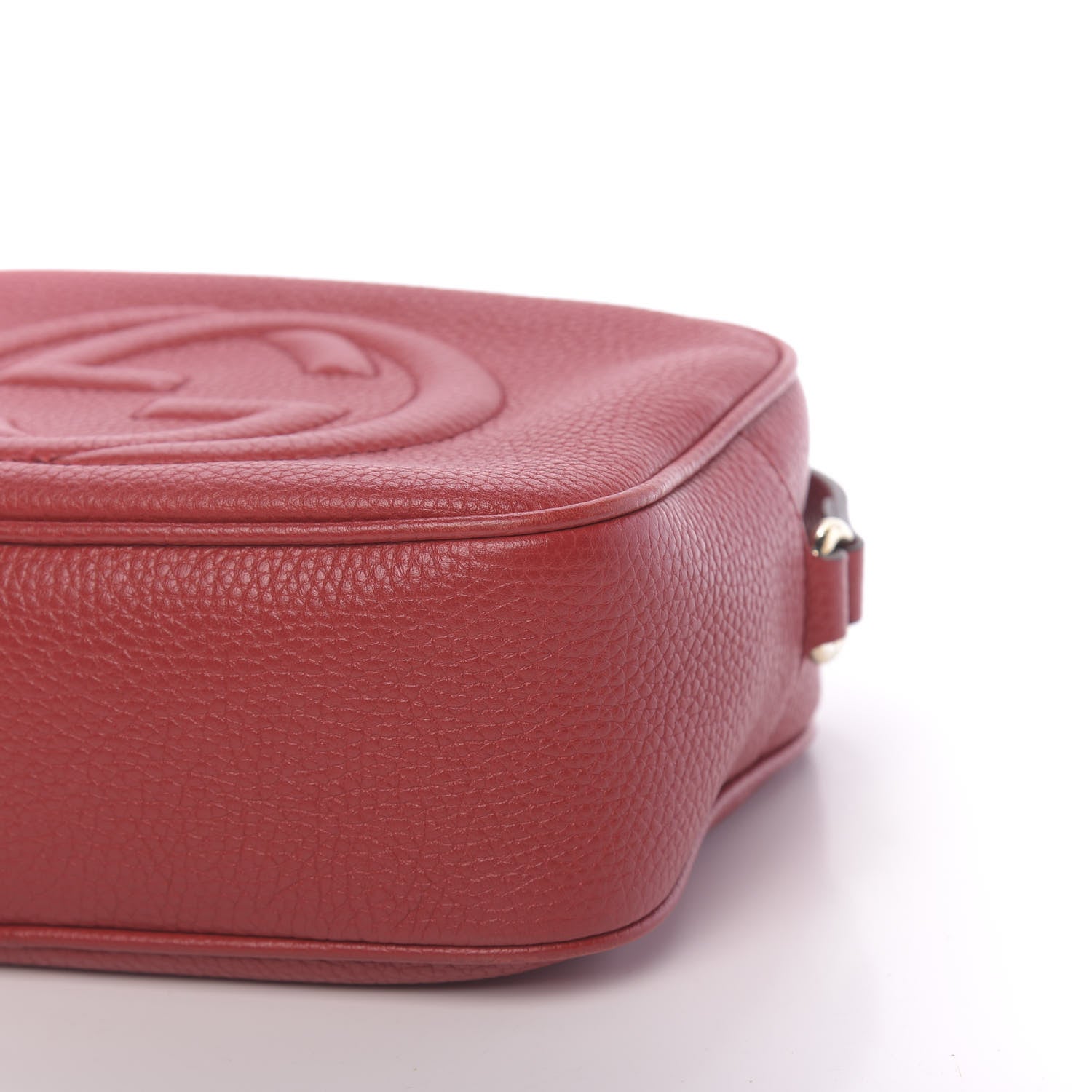 Gucci Pebbled Calfskin Small Soho Disco Bag Tabasco Red 9 of 12