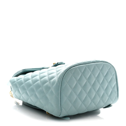 Chanel Lambskin Quilted Small Urban Spirit Backpack Blue 3 of 9