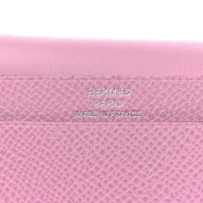Hermes Epsom Bearn Card Holder Wallet Mauve Sylvestre 6 of 7