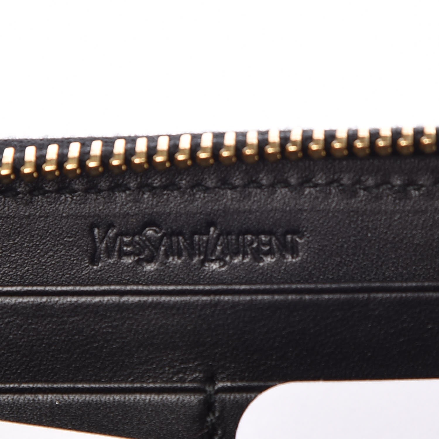 Saint Laurent Patent Belle De Jour Zip Around Wallet Black 6 of 6