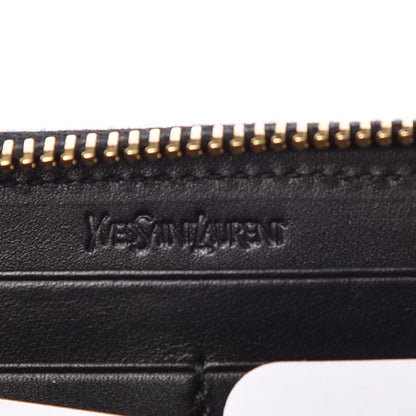 Saint Laurent Patent Belle De Jour Zip Around Wallet Black 6 of 6