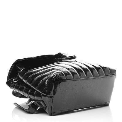 Saint Laurent Patent Y Quilted Monogram Small Loulou Backpack Black 4 of 7
