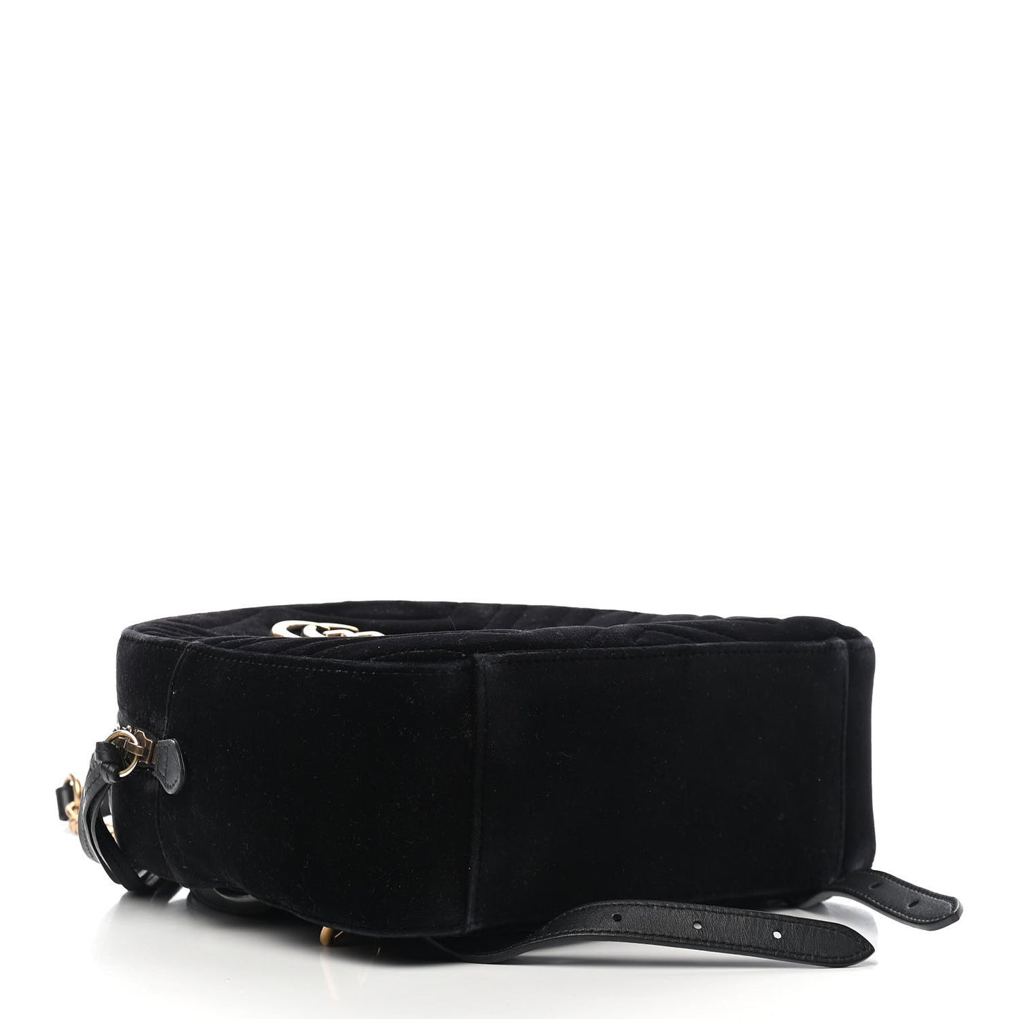 Velvet Matelasse GG Marmont Dome Backpack Black