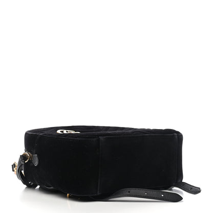 Gucci Velvet Matelasse GG Marmont Dome Backpack Black 3 of 12