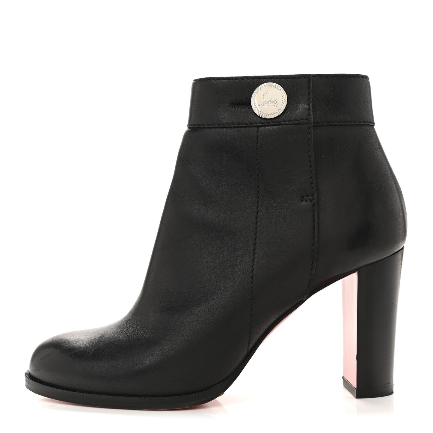 Calfskin Janis 85 Booties 38.5 Black