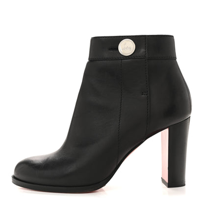 Christian Louboutin Calfskin Janis 85 Booties 38.5 Black 1 of 10