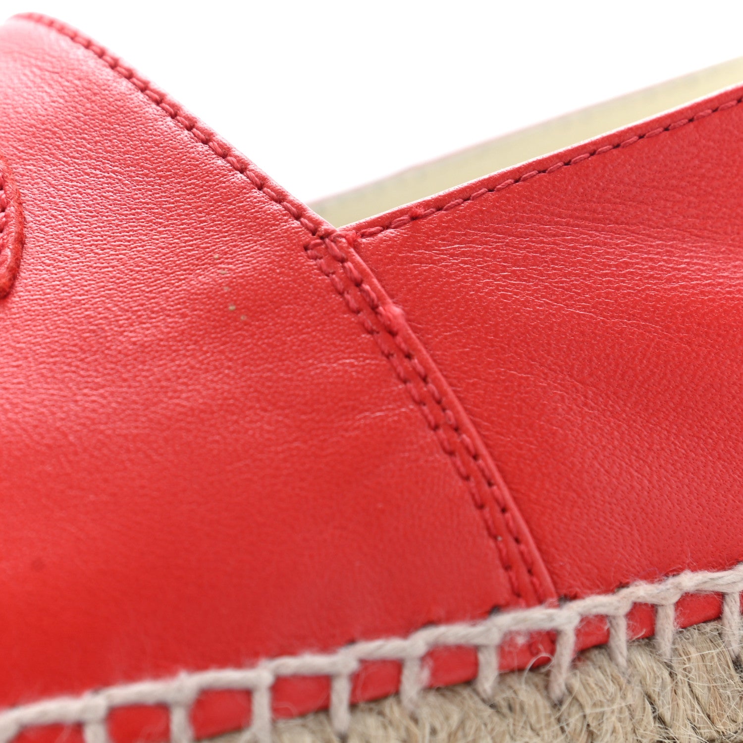 Chanel Lambskin CC Espadrilles 37 Red 18 of 18
