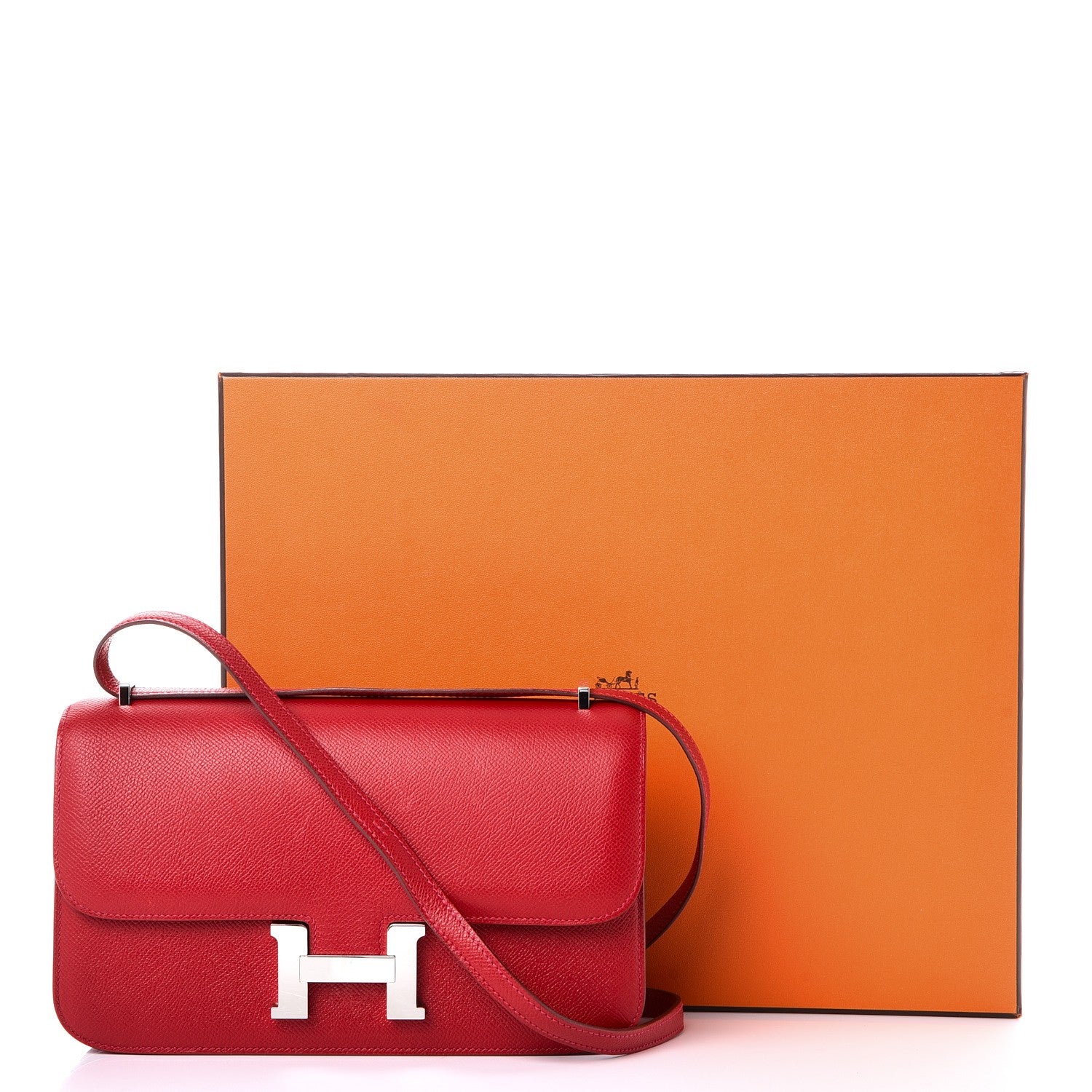 Hermes Epsom Constance Elan 25 Rouge Casaque 17 of 17
