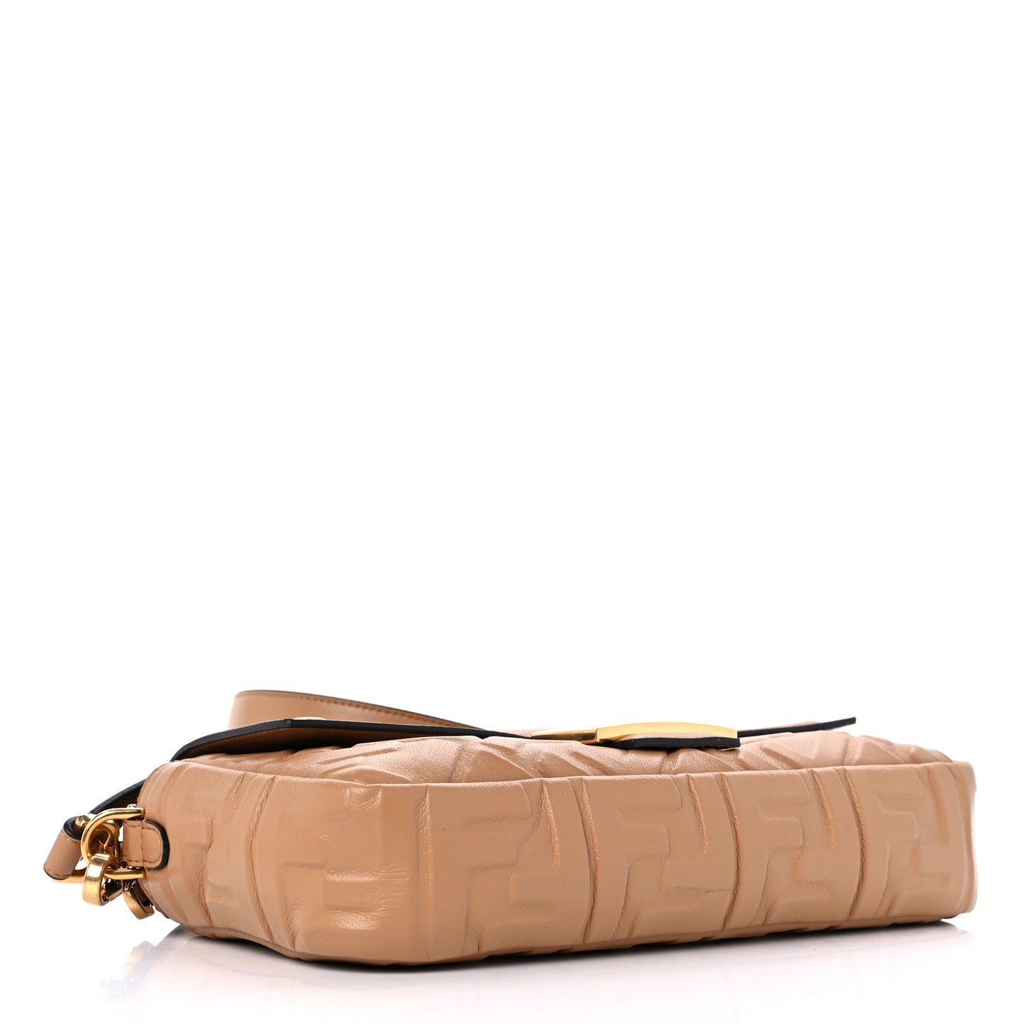 Nappa FF 1974 Embossed Baguette Miele Scuro