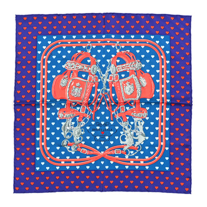 Hermes Silk Brides De Gala Love Pocket Square Violet 1 of 6