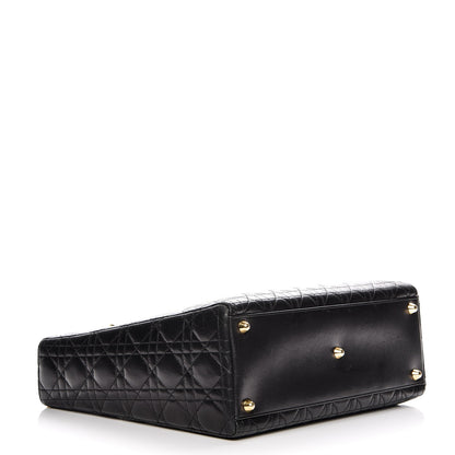 Christian Dior Lambskin Cannage Large Lady Dior Black 4 of 12