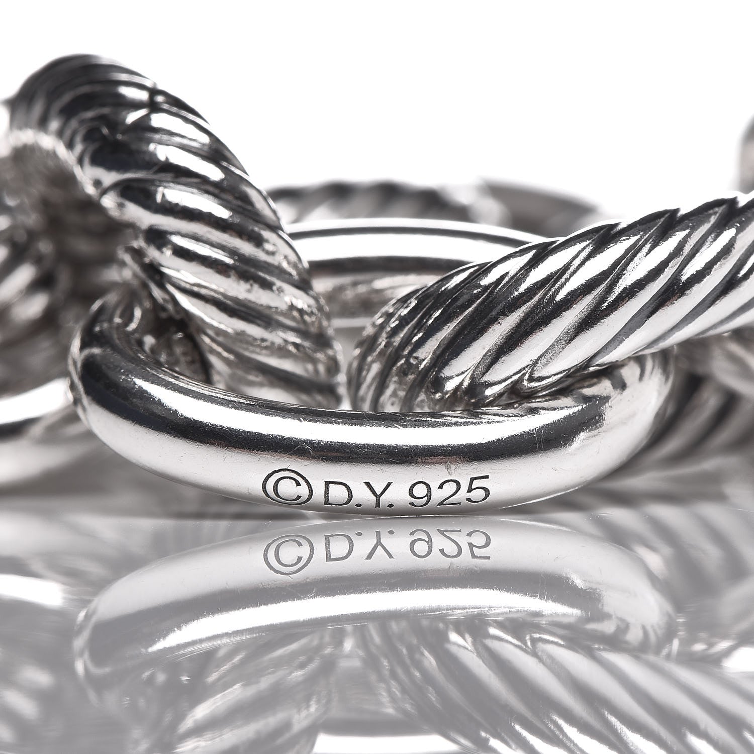 David Yurman Sterling Silver 17mm Extra Large Oval Link Bracelet 4 of 4