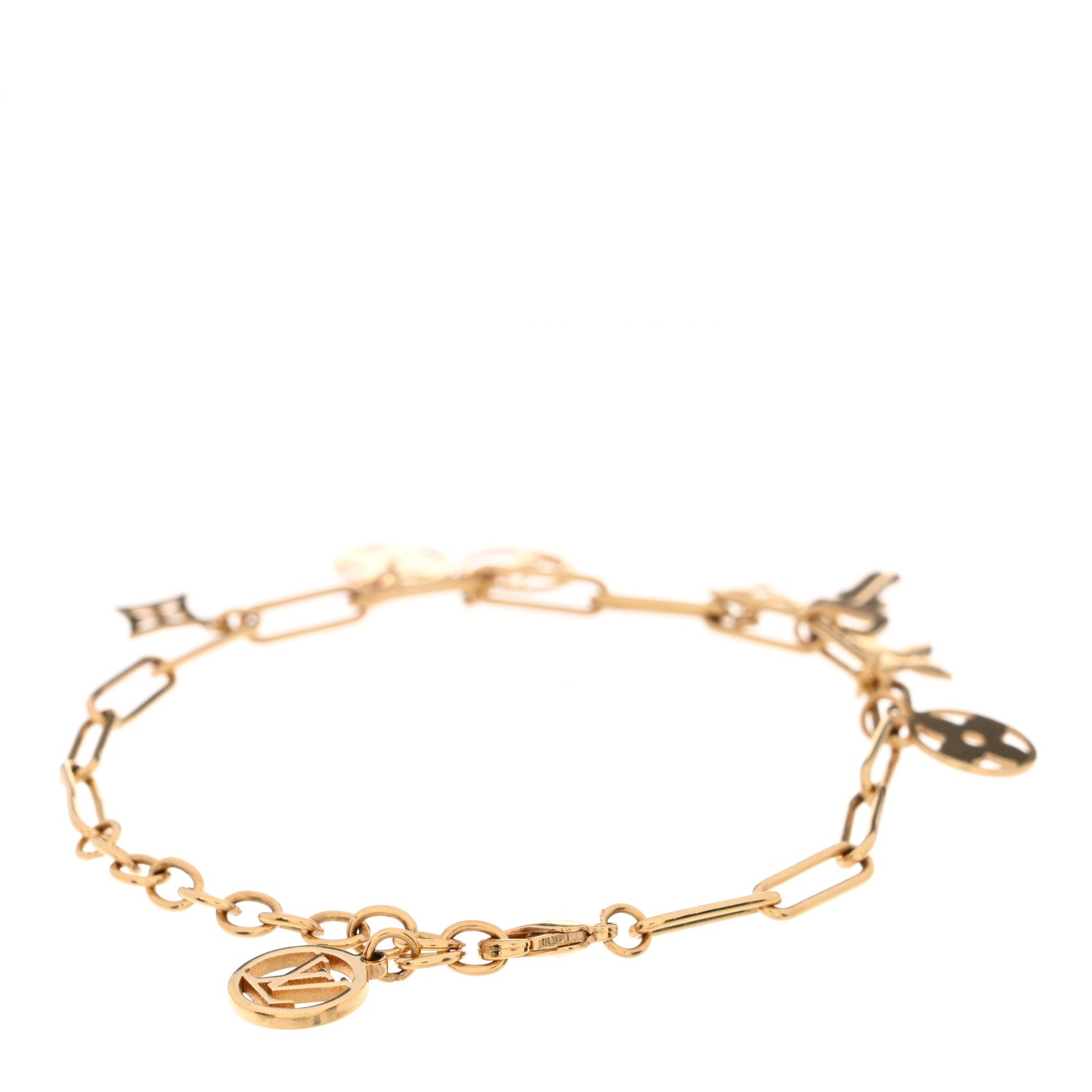 Louis Vuitton Sweet Monogram Charm Bracelet Gold 3 of 4