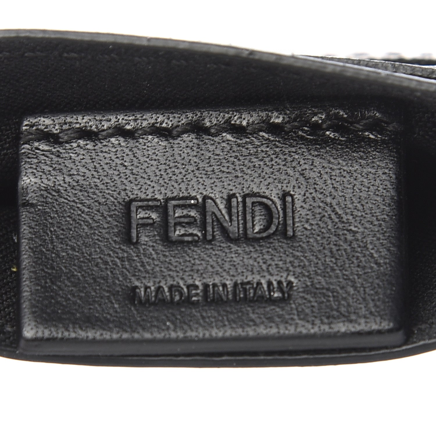 Fendi Glazed Fabric Vitello Liberty FF 1974 Diagonal Card Holder Tobacco Rosso Black 6 of 7
