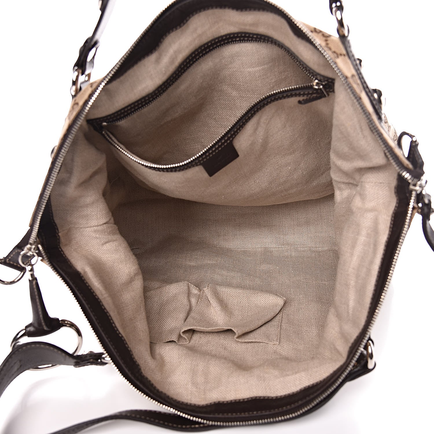 Gucci Monogram Large Icon Bit Top Handle Bag Brown 6 of 13