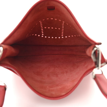 Hermes Taurillon Clemence Evelyne III PM Rouge Casaque 4 of 10