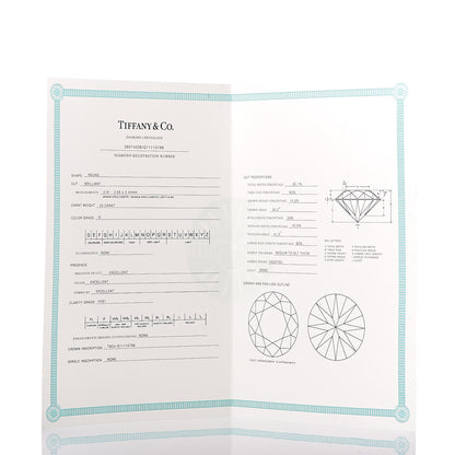 Tiffany Platinum Diamond .23ct Harmony Solitaire Engagement Ring 46 3.75 8 of 8
