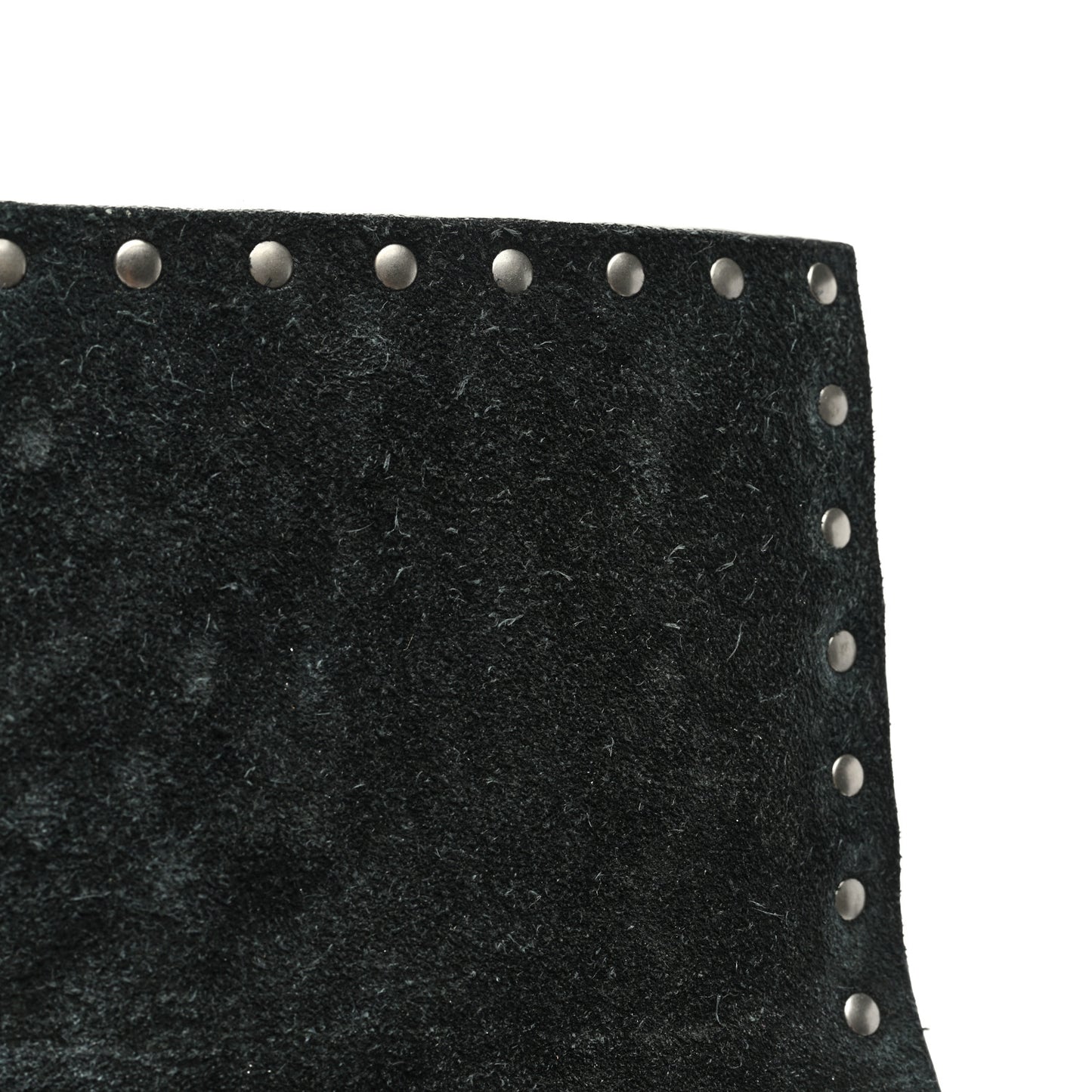 Pebbled Calfskin Embroidered Rockstud Rolling Fringe Messenger Black