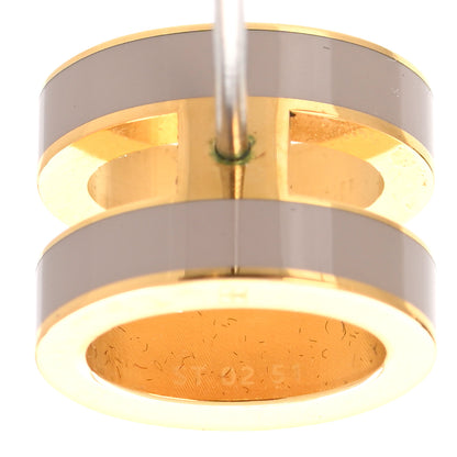 Hermes Gold Lacquered Pop H Earrings Marron Glace 4 of 7