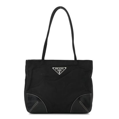 Prada Tessuto Nylon Caflskin Shopping Tote Black 1 of 12