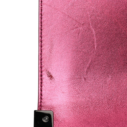 Chanel Metallic Patent Quilted New Medium Boy Flap Fuchsia 19 of 19