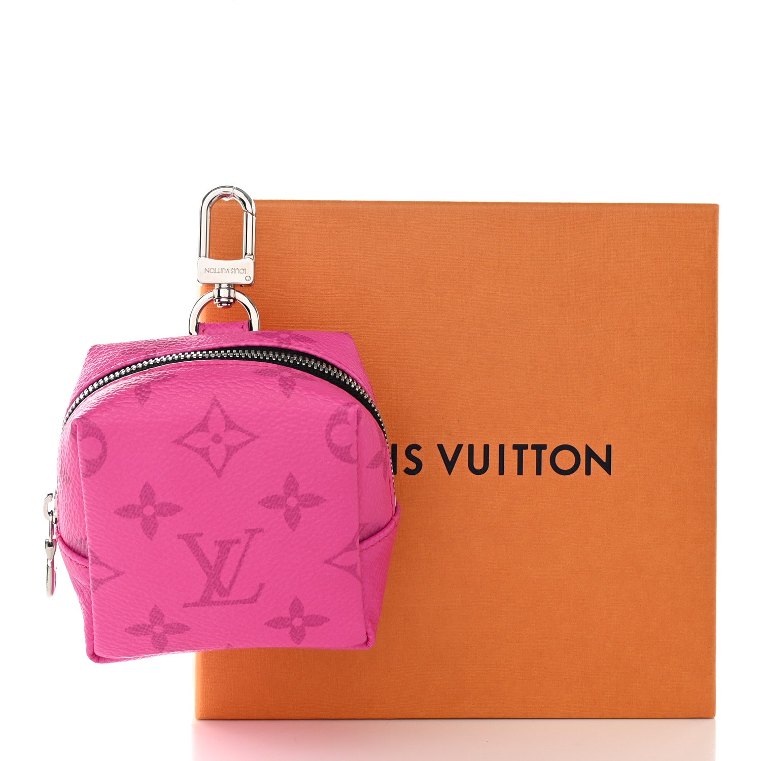 Louis Vuitton Taigarama Box Pouch Bag Charm Key Ring Fuchsia 11 of 11