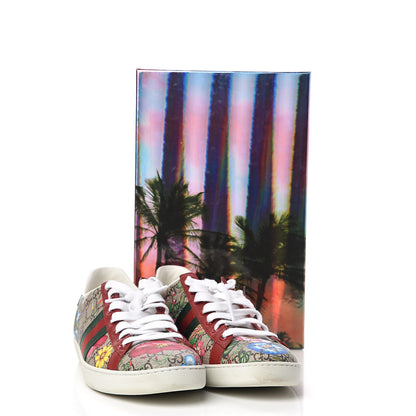 Gucci GG Supreme Monogram Flora Web Womens Ace Sneakers 42 Beige Multicolor Rosso 13 of 13