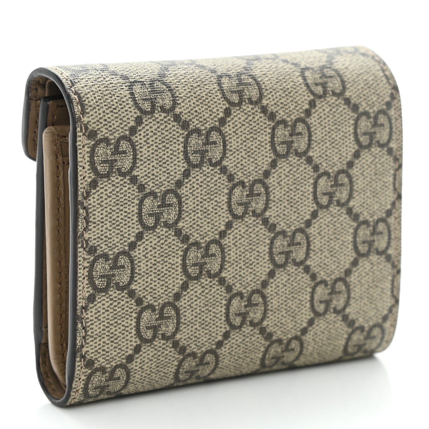 Gucci GG Supreme Monogram Dionysus Card Case Wallet Beige Taupe 3 of 10