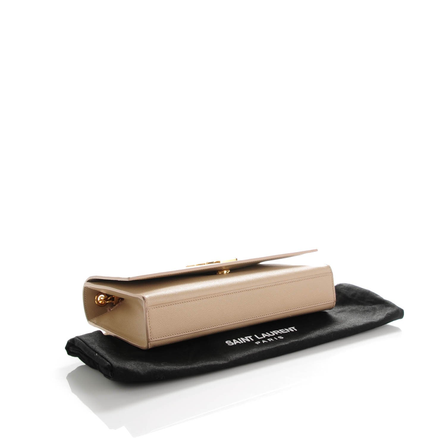 Saint Laurent Grain De Poudre Medium Monogram Kate Satchel Nude Powder 4 of 6