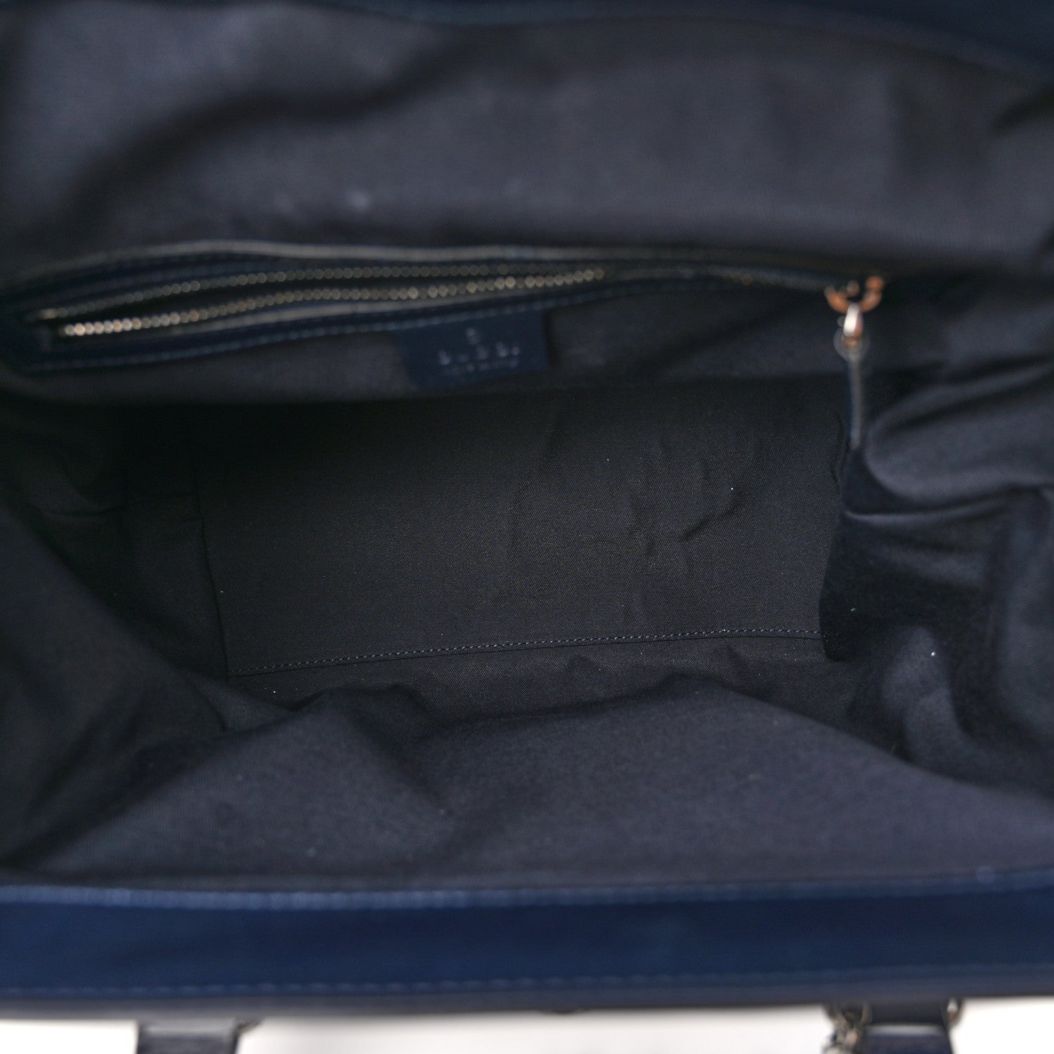 Gucci Patent Horsebit Embossed Treasure Boston Black Blue 4 of 10